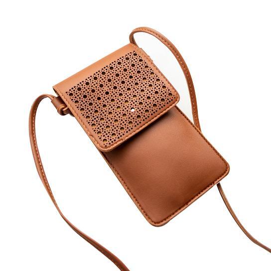 On Display: Transparent Crossbody Phone & Card Bag – Beautiful Brown