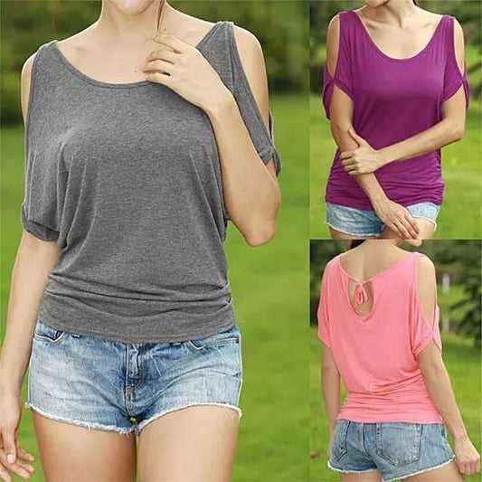 Tanishka Breezy Cut-Out Sleeve Summer Top – Coastal Cool Edition
