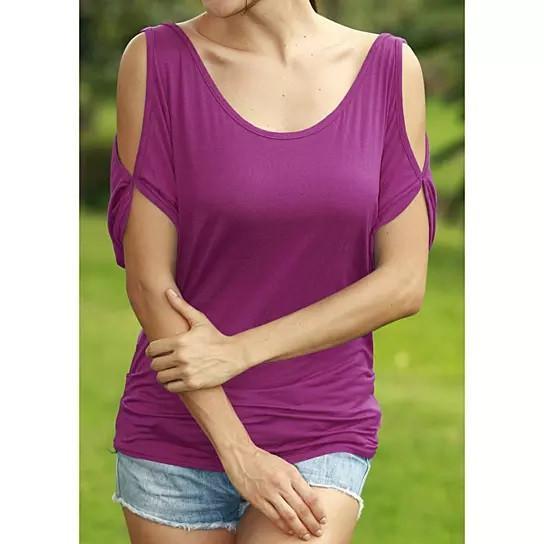 Tanishka Breezy Cut-Out Sleeve Summer Top – Coastal Cool Edition